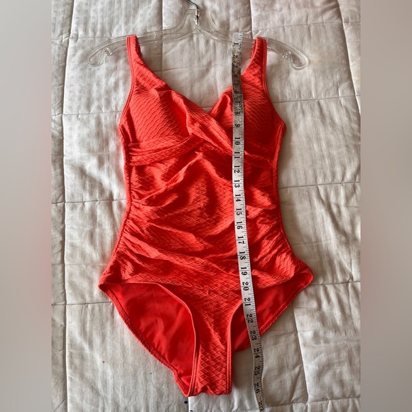 NWT Sea Level Honeycomb Cross Front Multi Fit One Piece 4-6 Tangerine - Picture 16 of 16